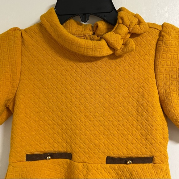 Janie and Jack The West Side Quilted Dress Sunflower Yellow 8 - Picture 3 of 10